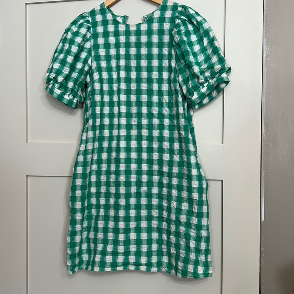 Green gingham Dress